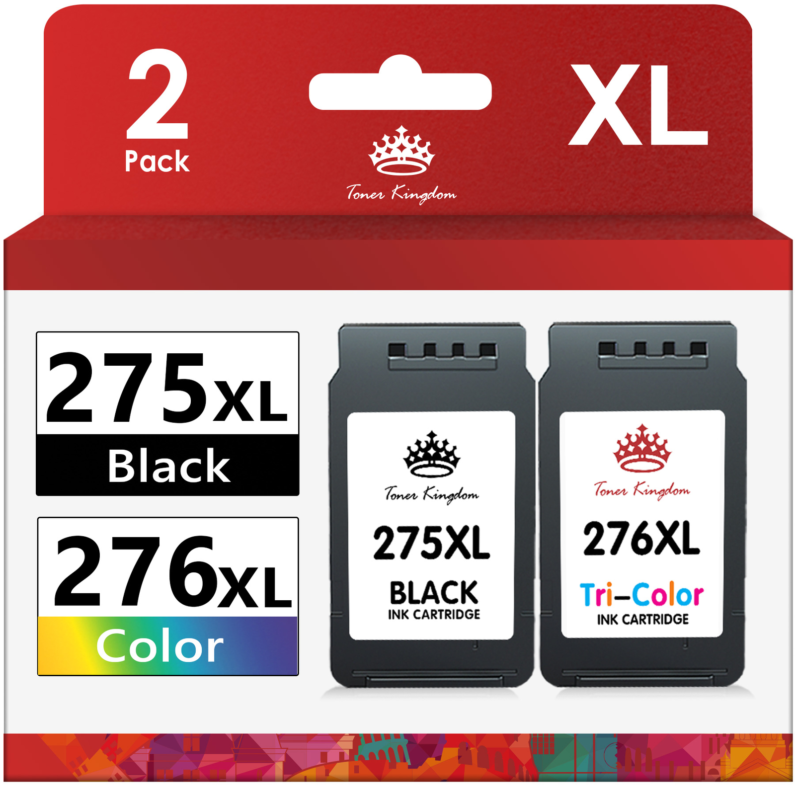 2PK PG-275XL CL-276XL Ink Cartridges for Canon TS3722 TS3522 TR4720 Printer Ink 2PK PG-275XL CL-276XL Ink Cartridges for Canon TS3722 TS3522 TR4720 Printer Ink