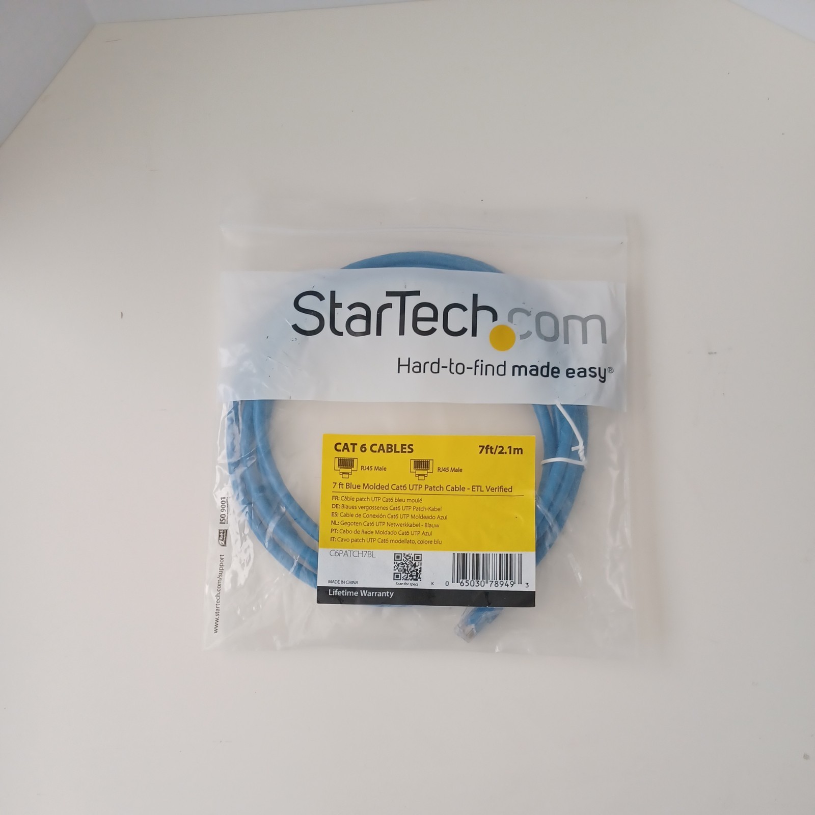 NEW StarTech.com 7 ft. Cat 6 Blue Molded UTP Patch Cable NEW StarTech.com 7 ft. Cat 6 Blue Molded UTP Patch Cable