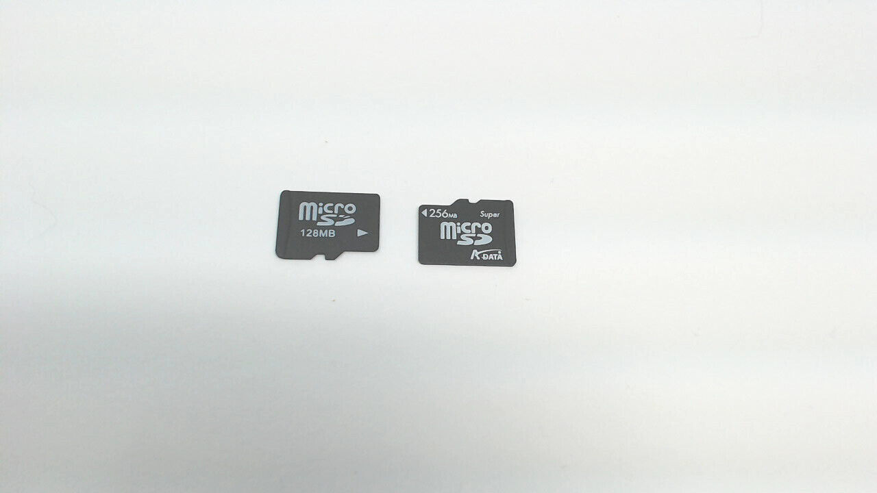 Lot of Two - 128MB - 256MB Micro SD Memory Cards