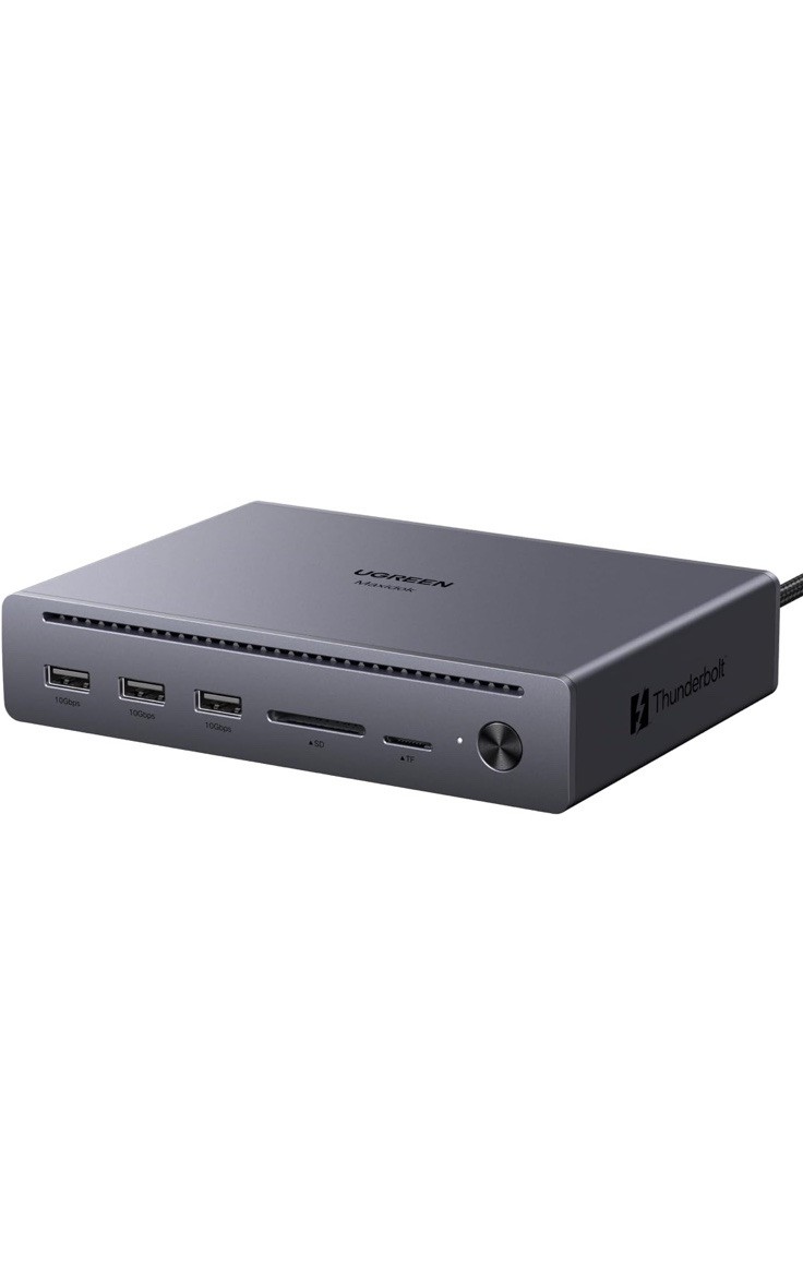 UGREEN Maxidok Thunderbolt 5 Hub 10 in 1, 120Gbps 3×TBT5 Docking Station UGREEN Maxidok Thunderbolt 5 Hub 10 in 1, 120Gbps 3×TBT5 Docking Station