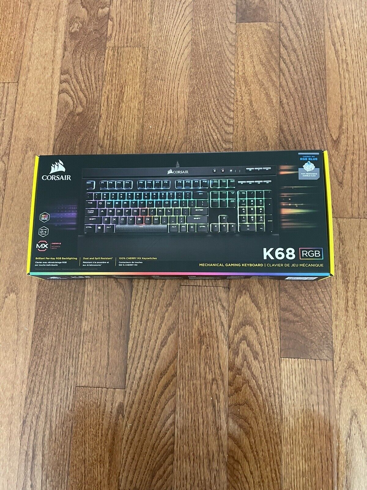 Corsair K68 RGB (CH9102010NA) Mechanical Gaming Keyboard Cherry Blue Mx.