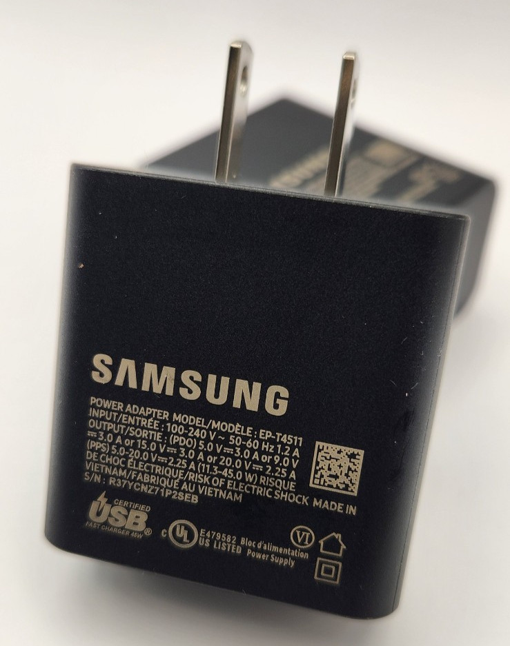 New Original Samsung 45W USB-C Super-Fast Charging Power Adapter: EP-T4511 New Original Samsung 45W USB-C Super-Fast Charging Power Adapter: EP-T4511