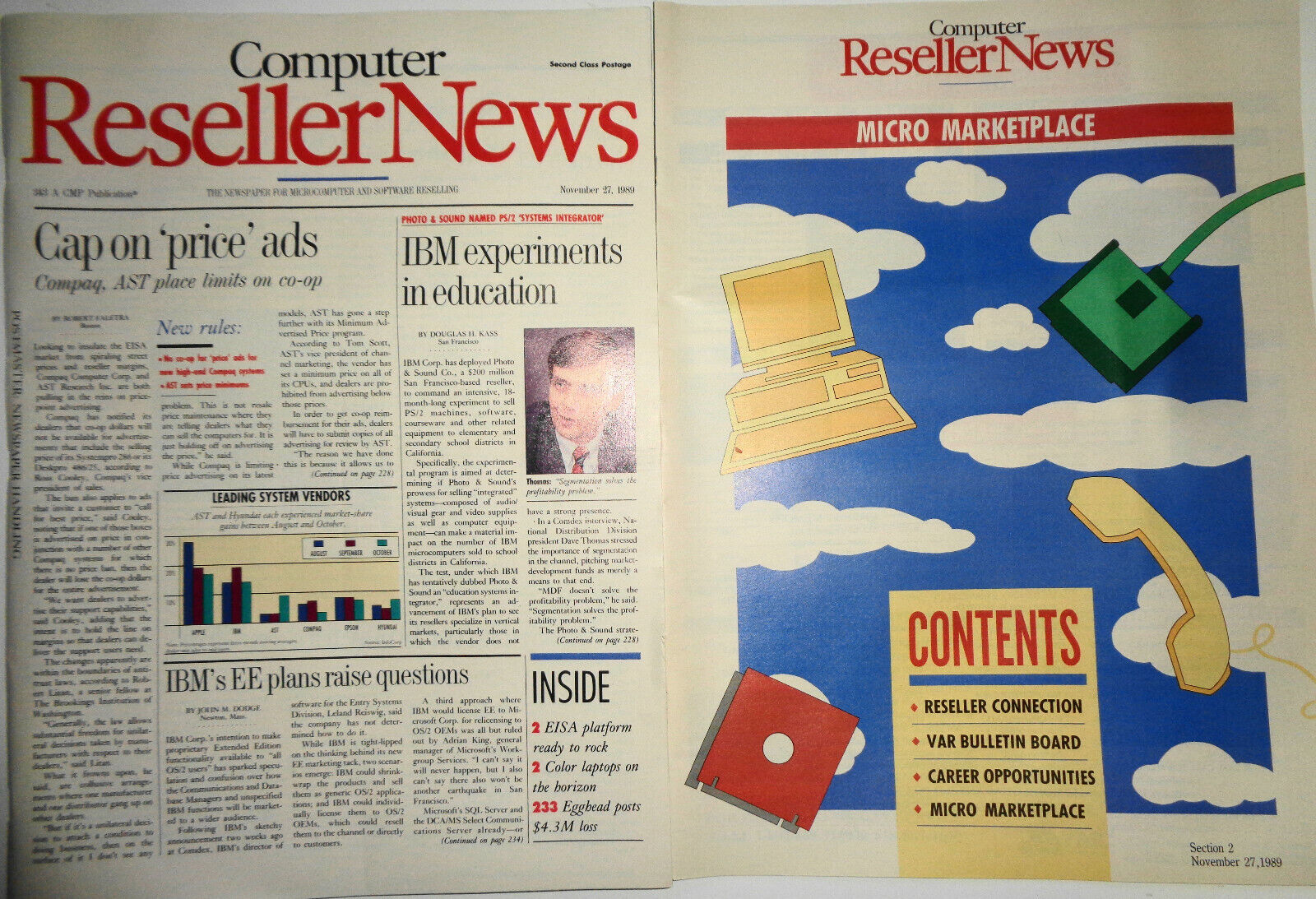 Computer Reseller News - November 27, 1989  With Micro Marketplace report -  new