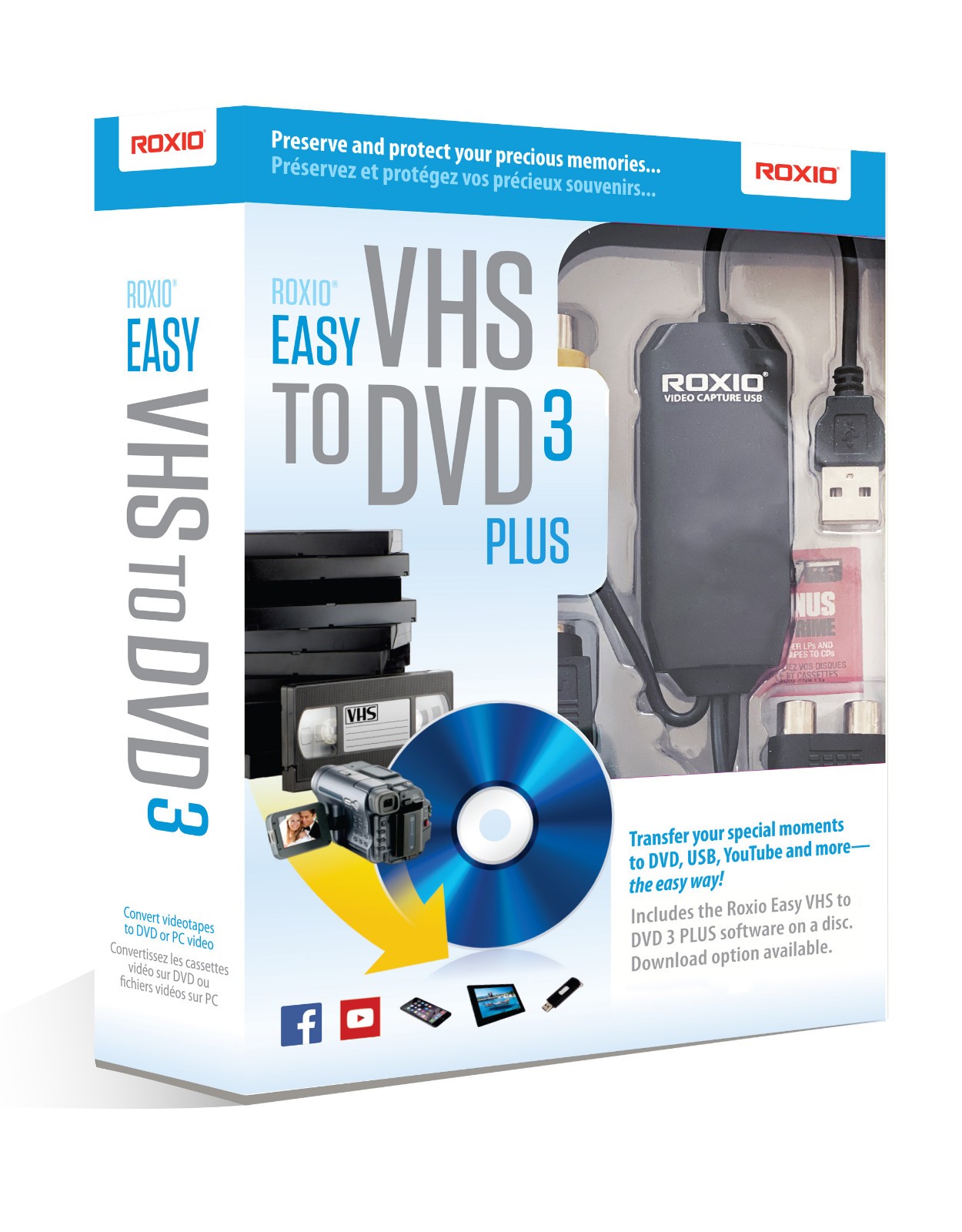 Roxio Easy VHS to DVD 3 with Plus - New Retail Box Roxio Easy VHS to DVD 3 with Plus - New Retail Box
