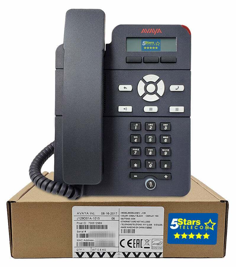 Avaya J129 3PCC IP Phone (700512969, 700513639) - Brand New, 1 Year Warranty