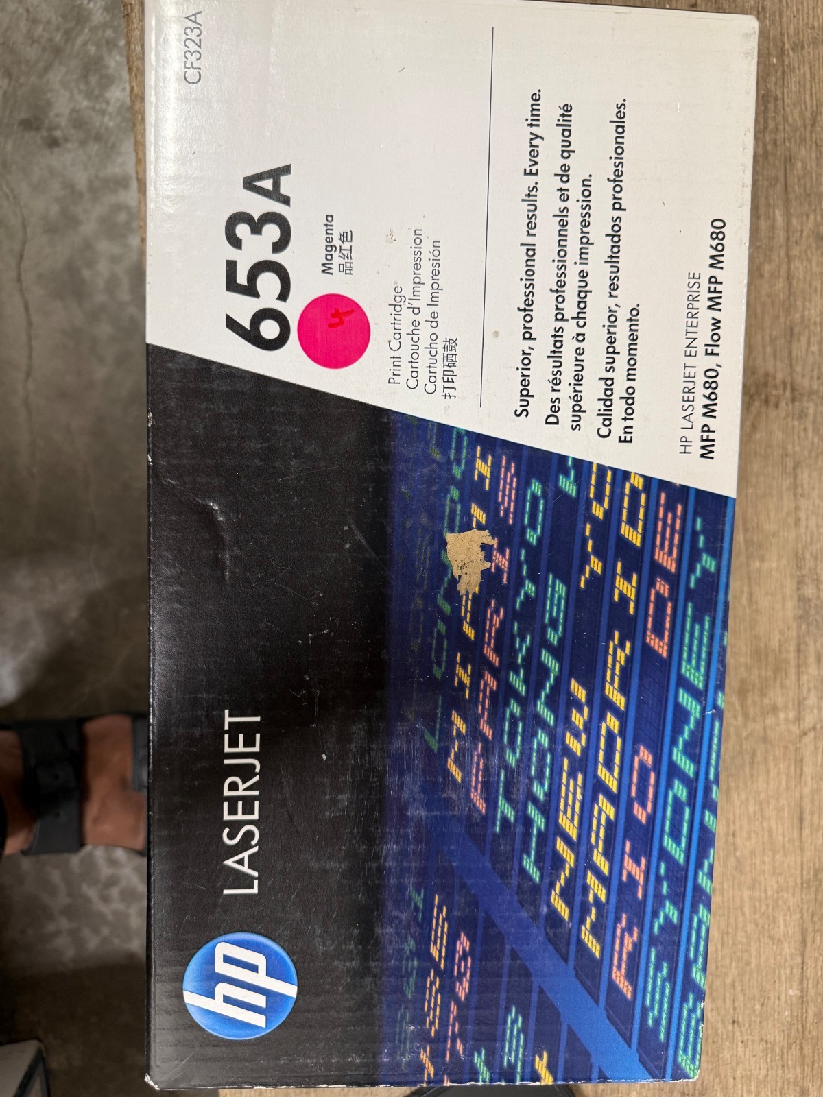 HP 653A CF323A Magenta Toner Cartridge NEW