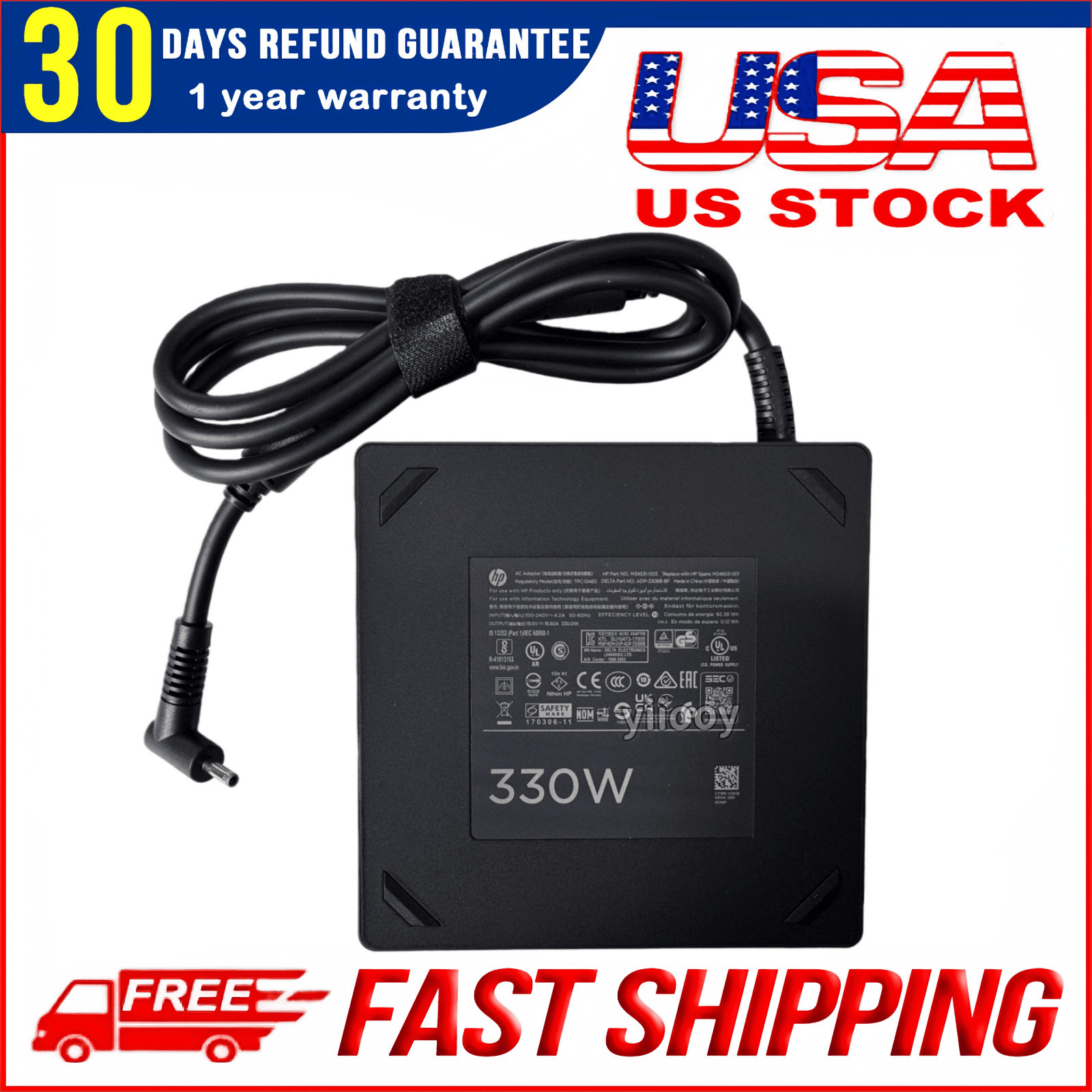 New Original 330W TPC-DA60 AC Adapter Charger For HP OMEN /Envy/Z VR TPN-Q266 New Original 330W TPC-DA60 AC Adapter Charger For HP OMEN /Envy/Z VR TPN-Q266