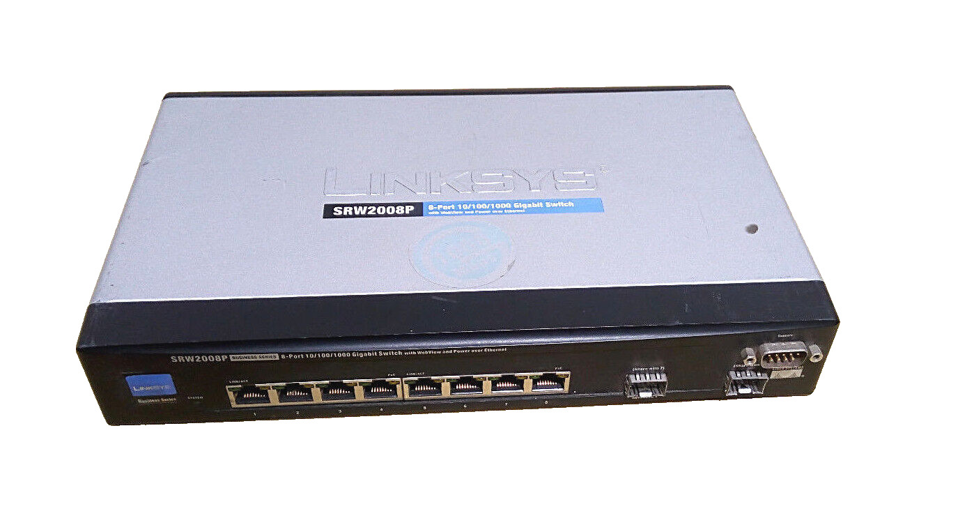Cisco Lynksys 8-Port Gigabit Switch SRW2008P WebView 