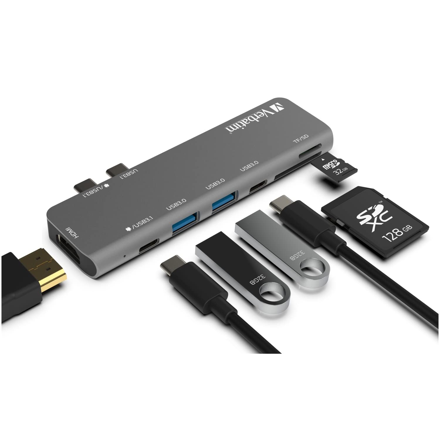 Verbatim USB C Hub for MacBook Pro - USB-C with Count of one, 7 in 2 Verbatim USB C Hub for MacBook Pro - USB-C with Count of one, 7 in 2