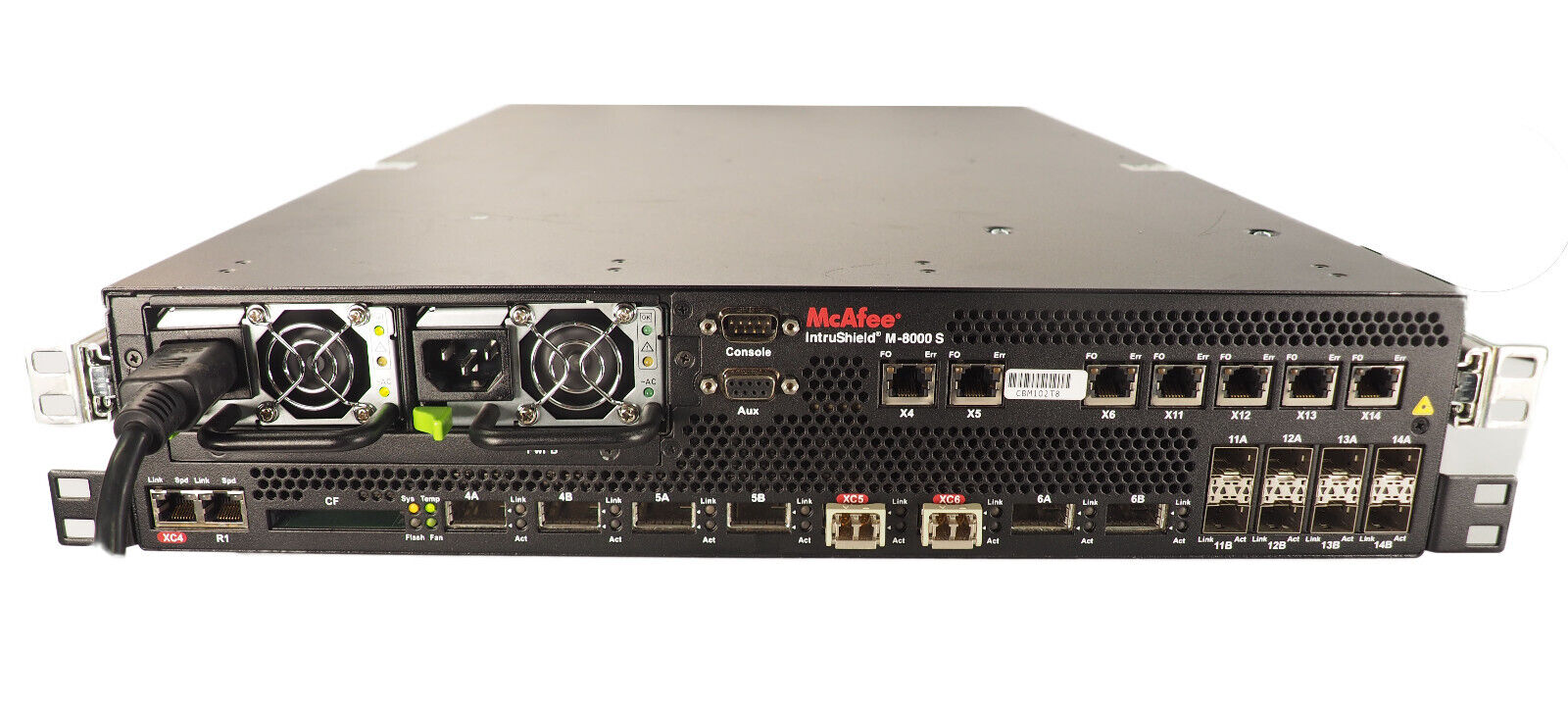 McAfee IntruShield M-8000 S Network Security Platform x3 Fans x2 450w PSUs 