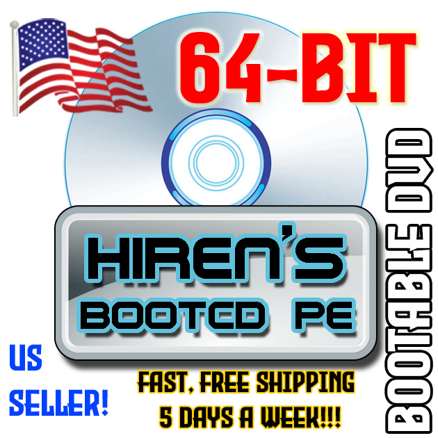 Hiren\'s PE 64 2024 Technician Professional Edition Live Boot USB or DVD NEW