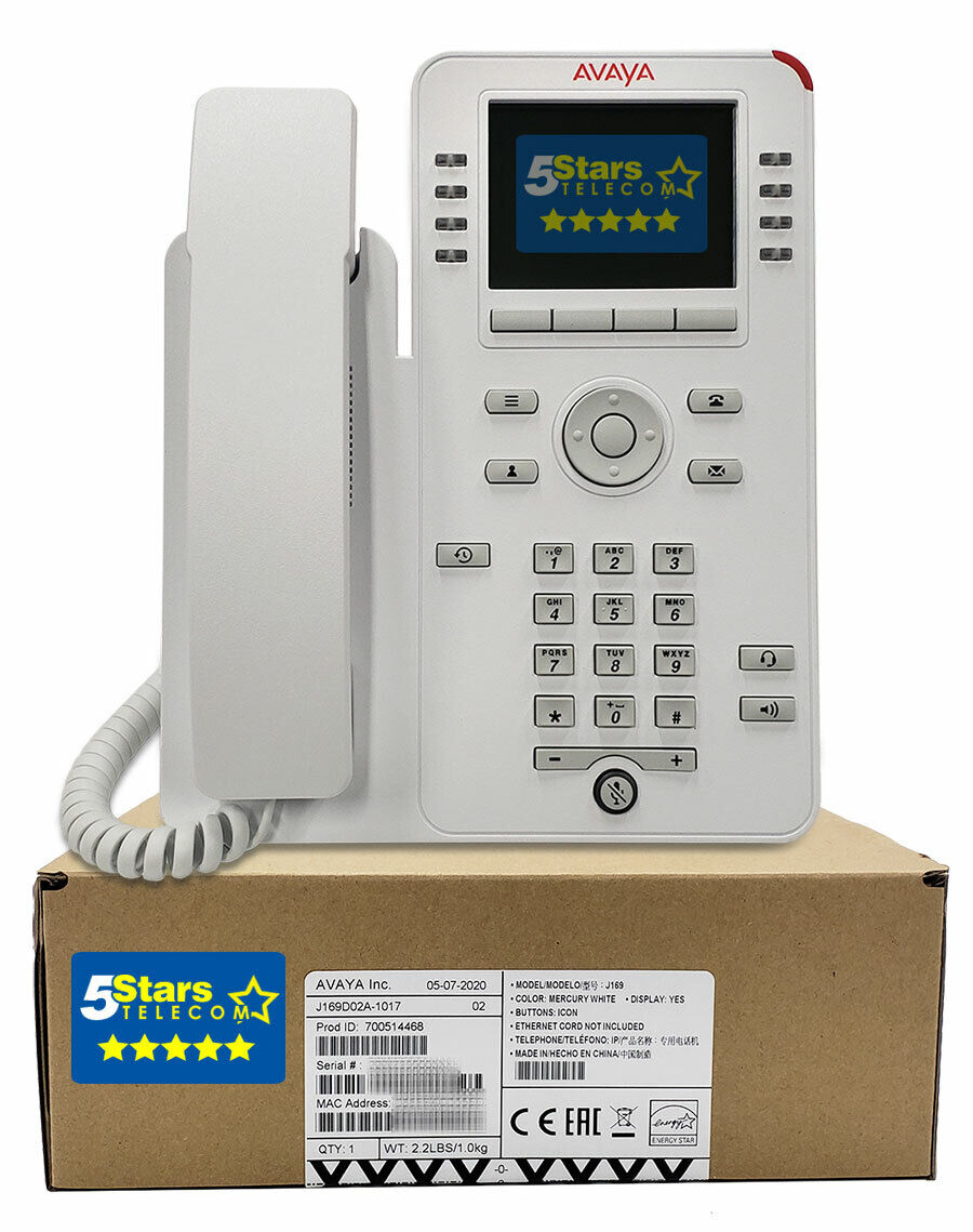 Avaya J169 IP Phone *White* (700514468) Brand New, 1 Year Warranty