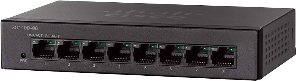 Cisco SG110 8 Port Gigabit Ethernet Switch SG110D-08-JP