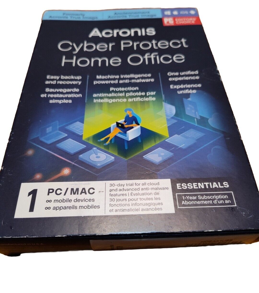 Acronis Cyber Protect Home Office for 1 PC/MAC Essentials Version New Sealed