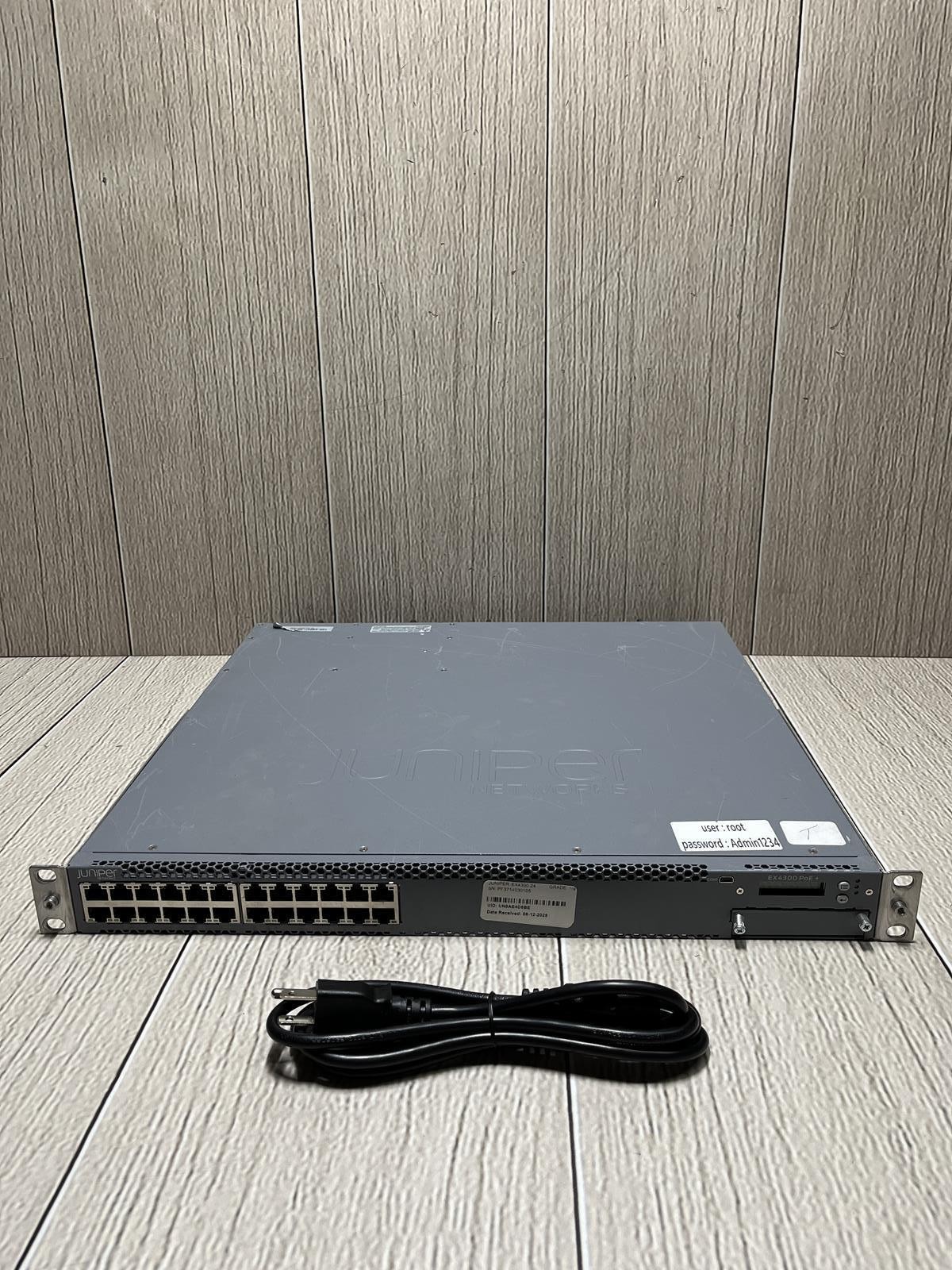 Juniper EX4300-24P 24 Port Gigabit PoE+ Switch.