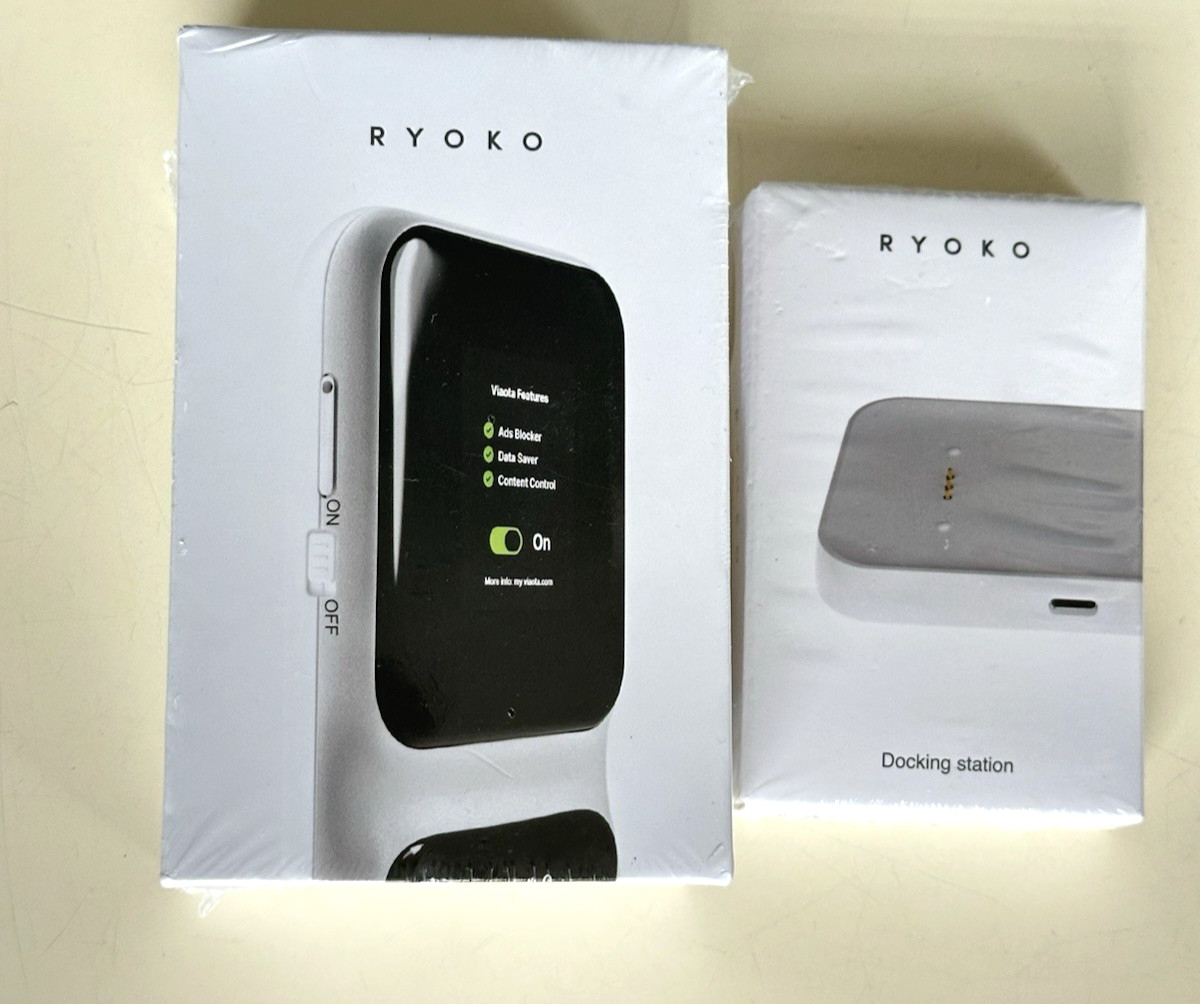 Ryoko 4G LTE WiFi Hotspot Router w/ Docking Portable Home Travel BRAND NEW SEAL Ryoko 4G LTE WiFi Hotspot Router w/ Docking Portable Home Travel BRAND NEW SEAL