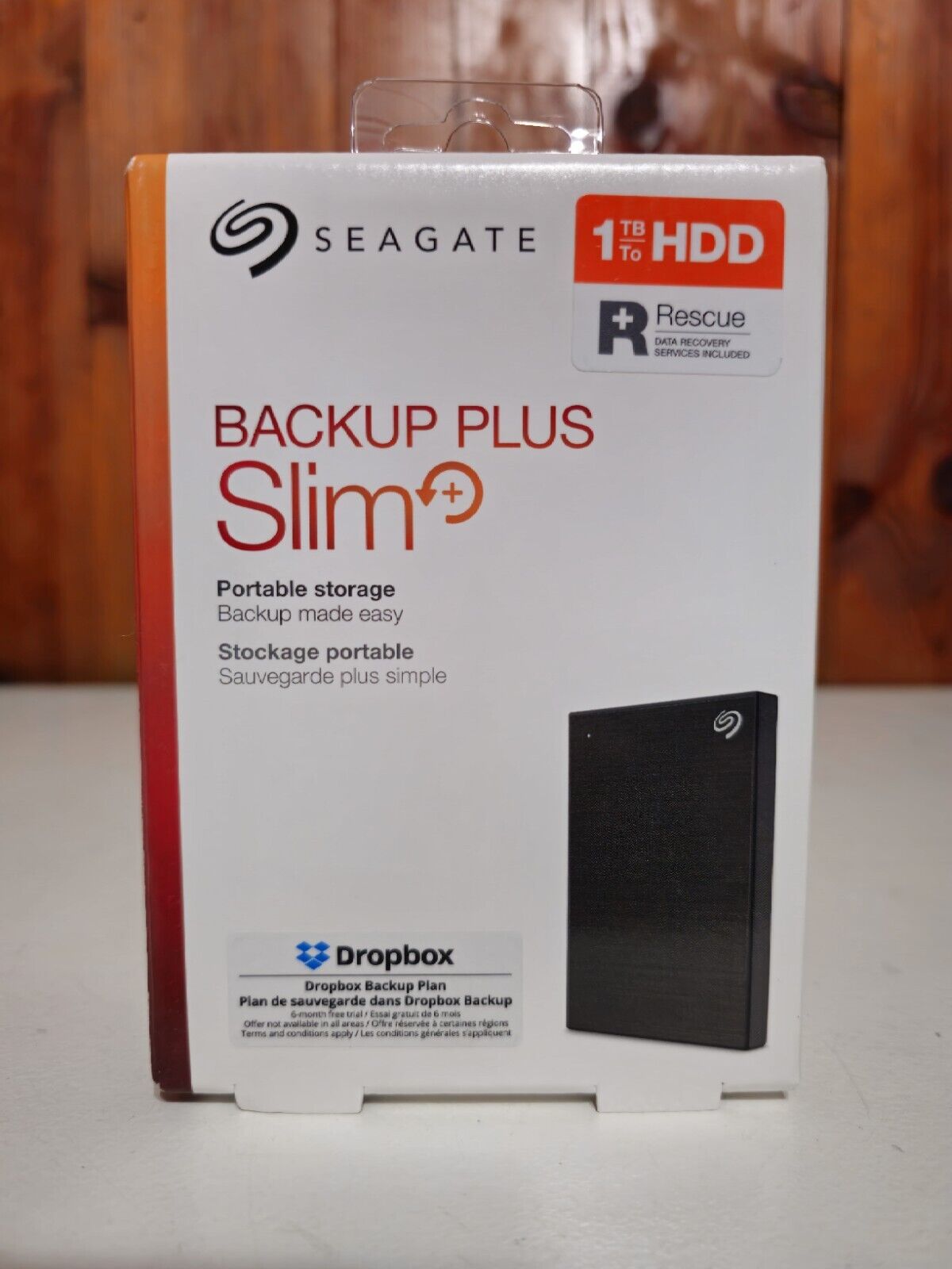 Seagate Backup Plus Slim Portable 1TB External Hard Drive USB 3.0 - SEALED