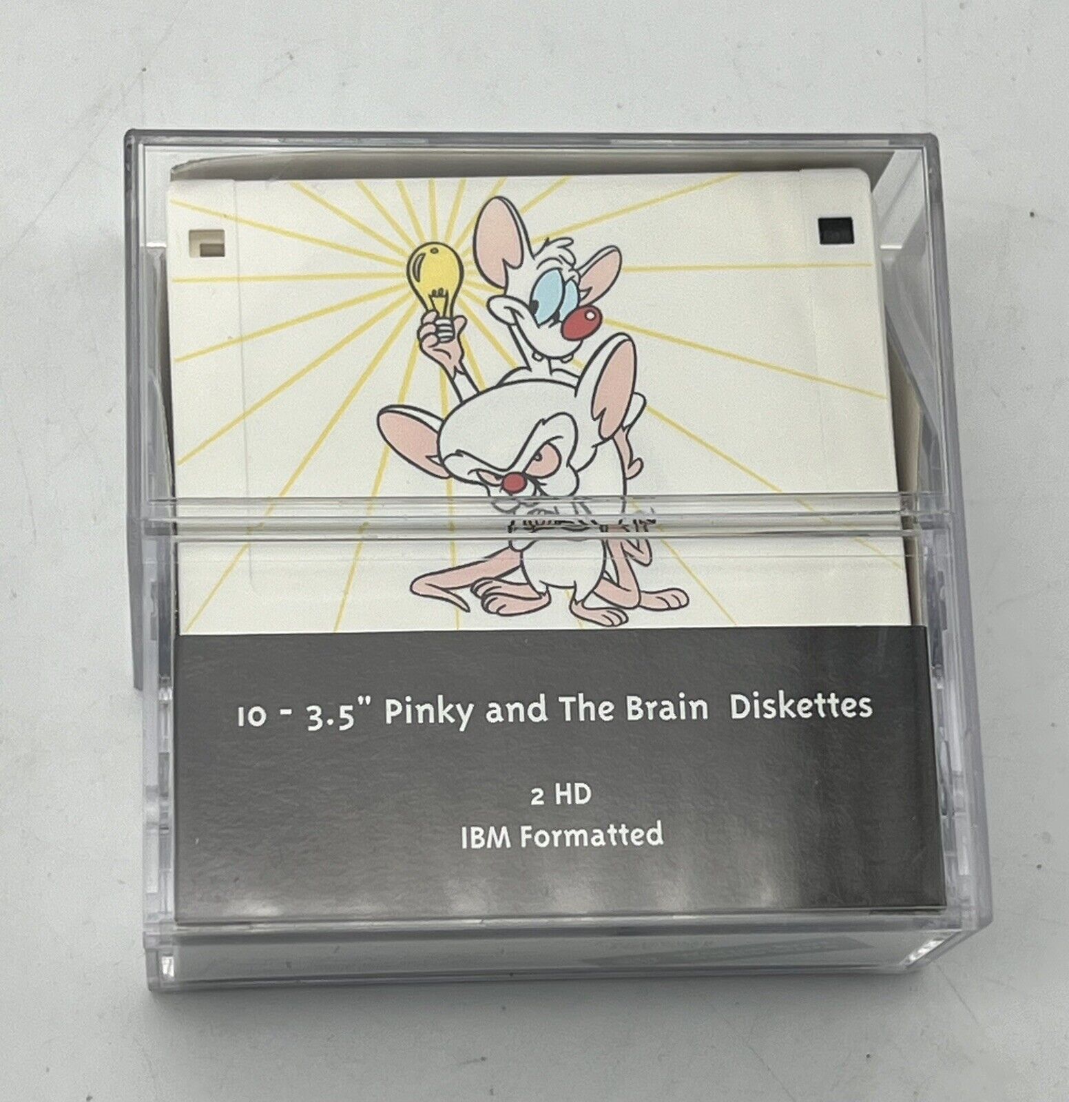 VTG WB Store Pinky & The Brain 3.5” Floppy Diskettes Disk Set 10 New 1998