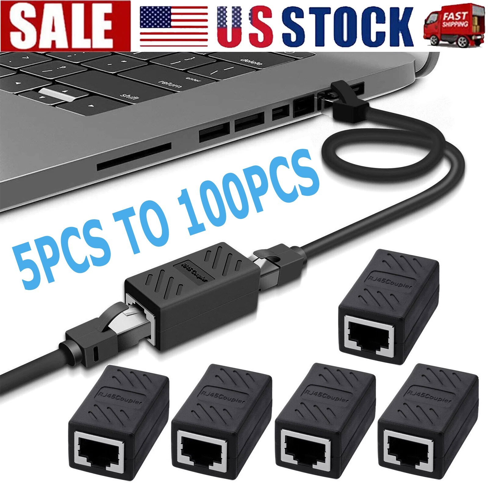 RJ45 Inline Coupler Cat7 Cat6 Cat5e Cat5 Ethernet LAN Network Cable Adapter Lot RJ45 Inline Coupler Cat7 Cat6 Cat5e Cat5 Ethernet LAN Network Cable Adapter Lot