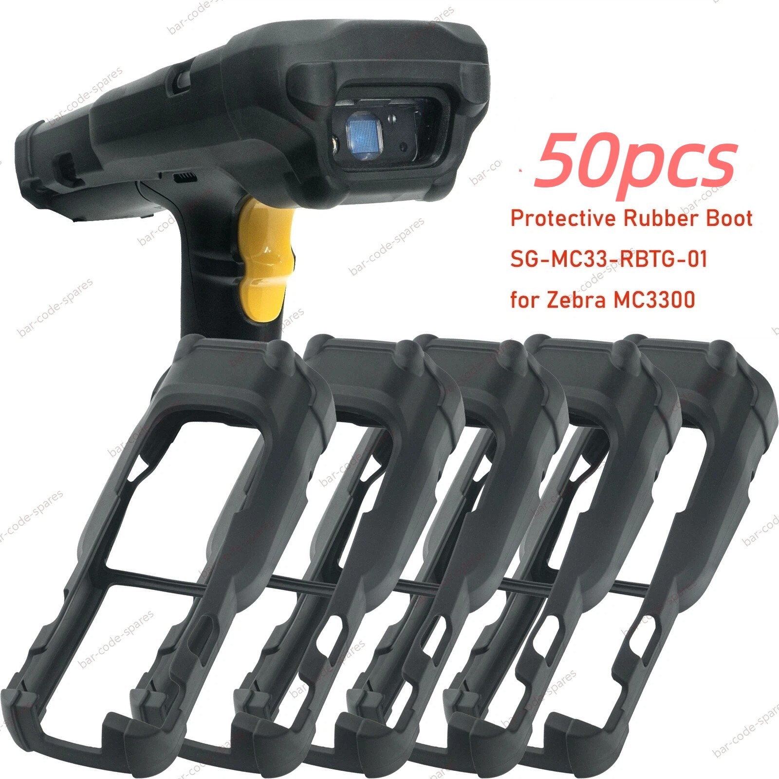 50PCS Protective Rubber Boot SG-MC33-RBTG-01 for Zebra MC3300 Barcode Scanner