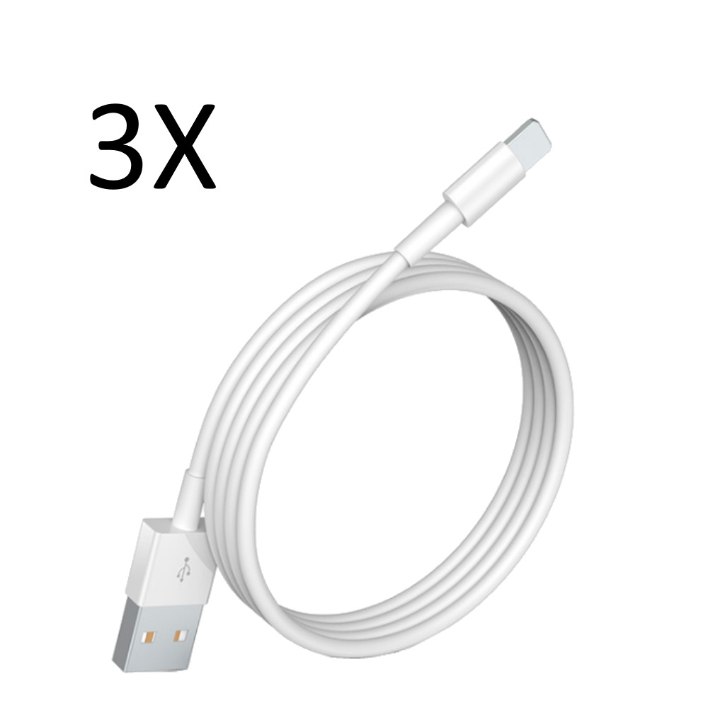 For iPhone 14 13 12 11 Pro Max XR 8 Apple USB Charger Cable Charging Lead 1/3Pcs