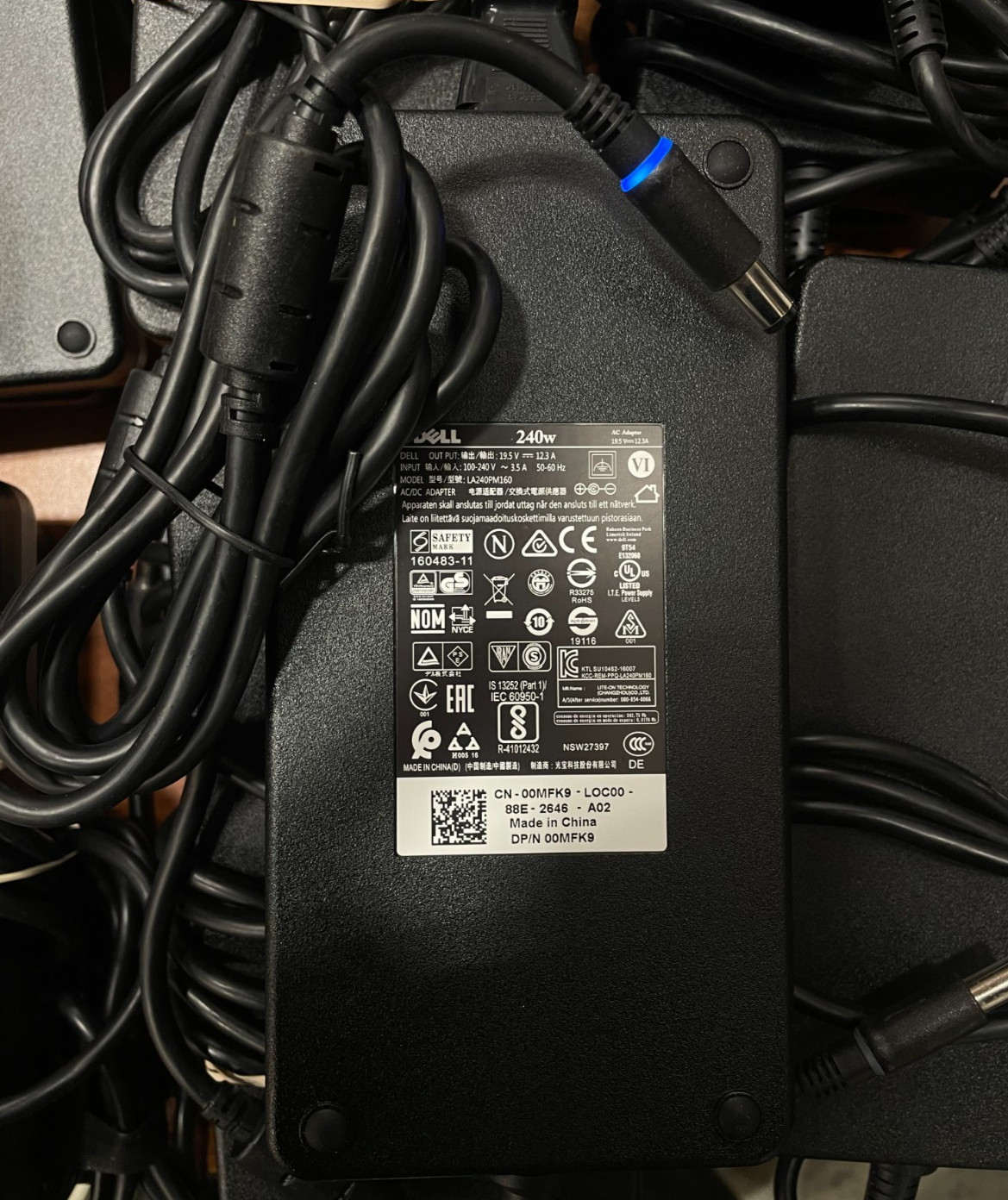 (Lot of 10) Dell 240W 19.5V 12.3A AC Adapter Charger - Tested/Working #21 (Lot of 10) Dell 240W 19.5V 12.3A AC Adapter Charger - Tested/Working #21
