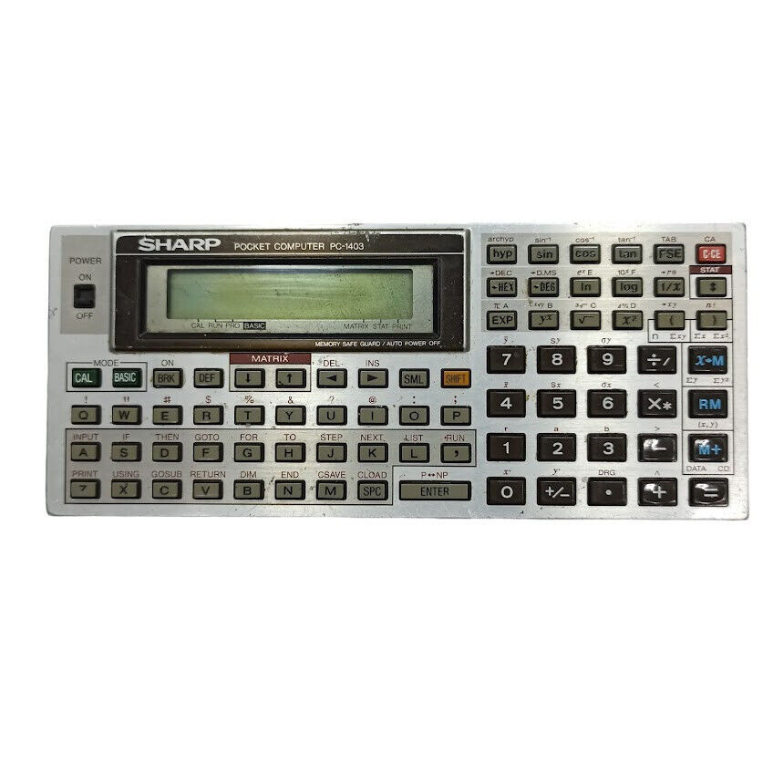 Vintage Sharp PC-1403 Pocket Computer Calculator  WORKING