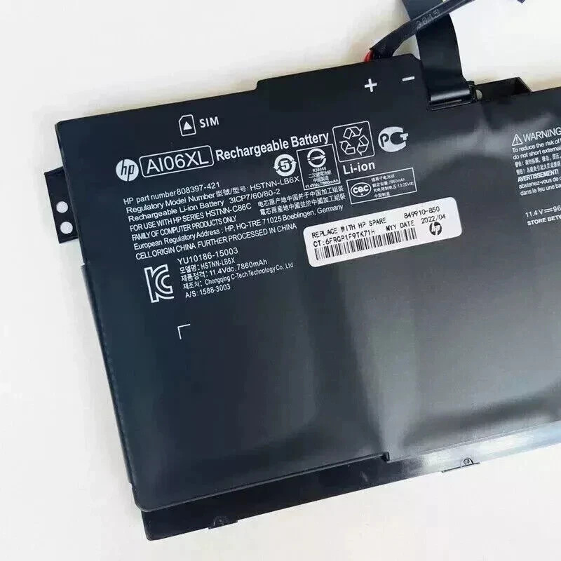 Genuine 96Wh AI06XL Battery for HP ZBook 17 (G3) 808451-001 HSTNN-C86C A106XL Genuine 96Wh AI06XL Battery for HP ZBook 17 (G3) 808451-001 HSTNN-C86C A106XL