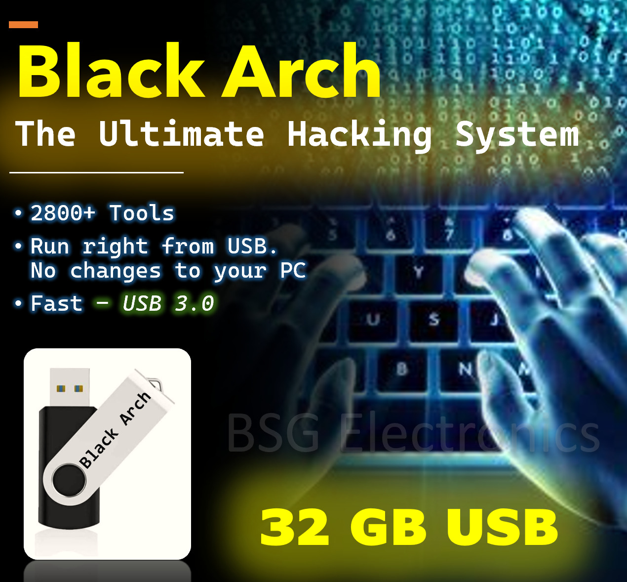 BlackArch Hacking Operating System - 32GB USB