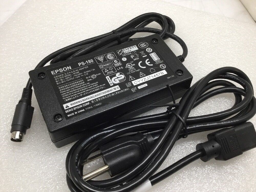 Epson PS-180 AC Adapter Power Supply M159B M159A Printers C8255343 TM-T88V M244A Epson PS-180 AC Adapter Power Supply M159B M159A Printers C8255343 TM-T88V M244A