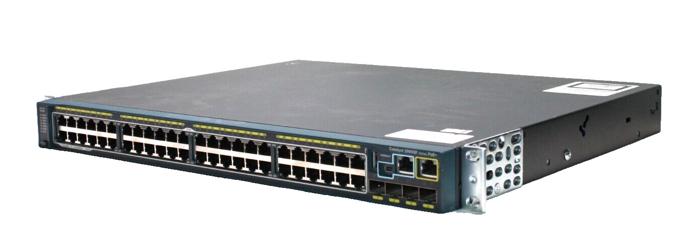 Cisco Catalyst 2960SF 48 Port PoE+ Lan Base Network Switch WS-C2960S-F48FPS-L