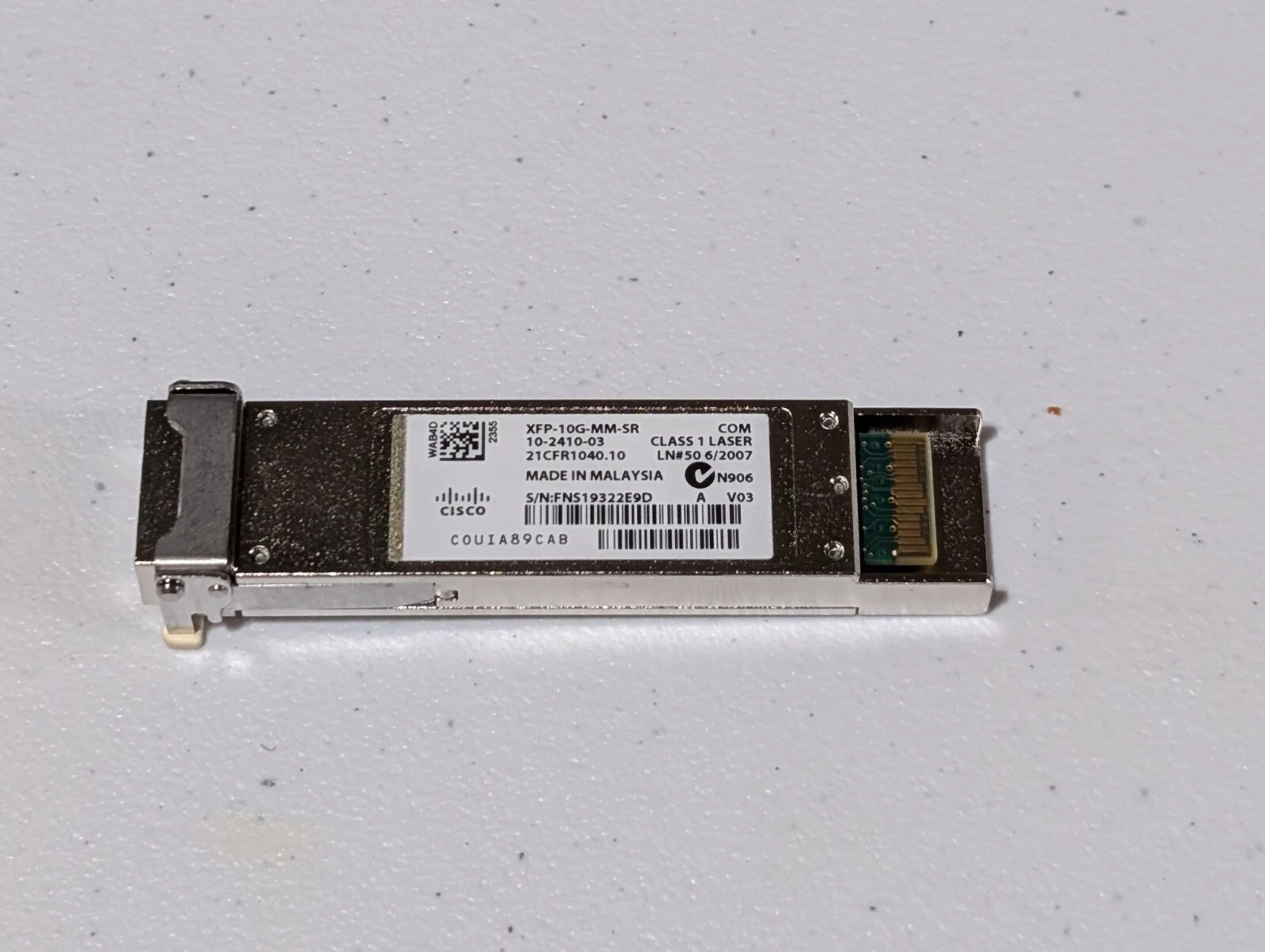 Genuine Cisco XFP-10G-MM-SR 10Gbe XFP Fiber Transceiver Module Genuine Cisco XFP-10G-MM-SR 10Gbe XFP Fiber Transceiver Module