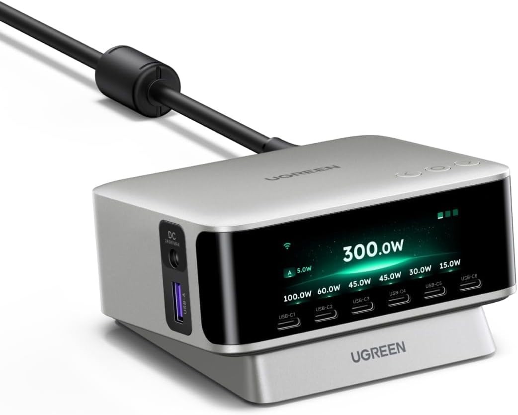 🔥 UGREEN 300W Super Fast Charging Station USB C Charger, DC, USB-A, 8 Ports  🔥