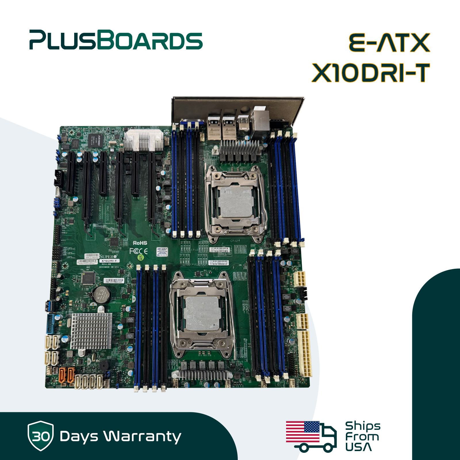 Supermicro X10DRI-T E-ATX Dual LGA 2011 DDR4 Server Motherboard w/ Test CPU Supermicro X10DRI-T E-ATX Dual LGA 2011 DDR4 Server Motherboard w/ Test CPU