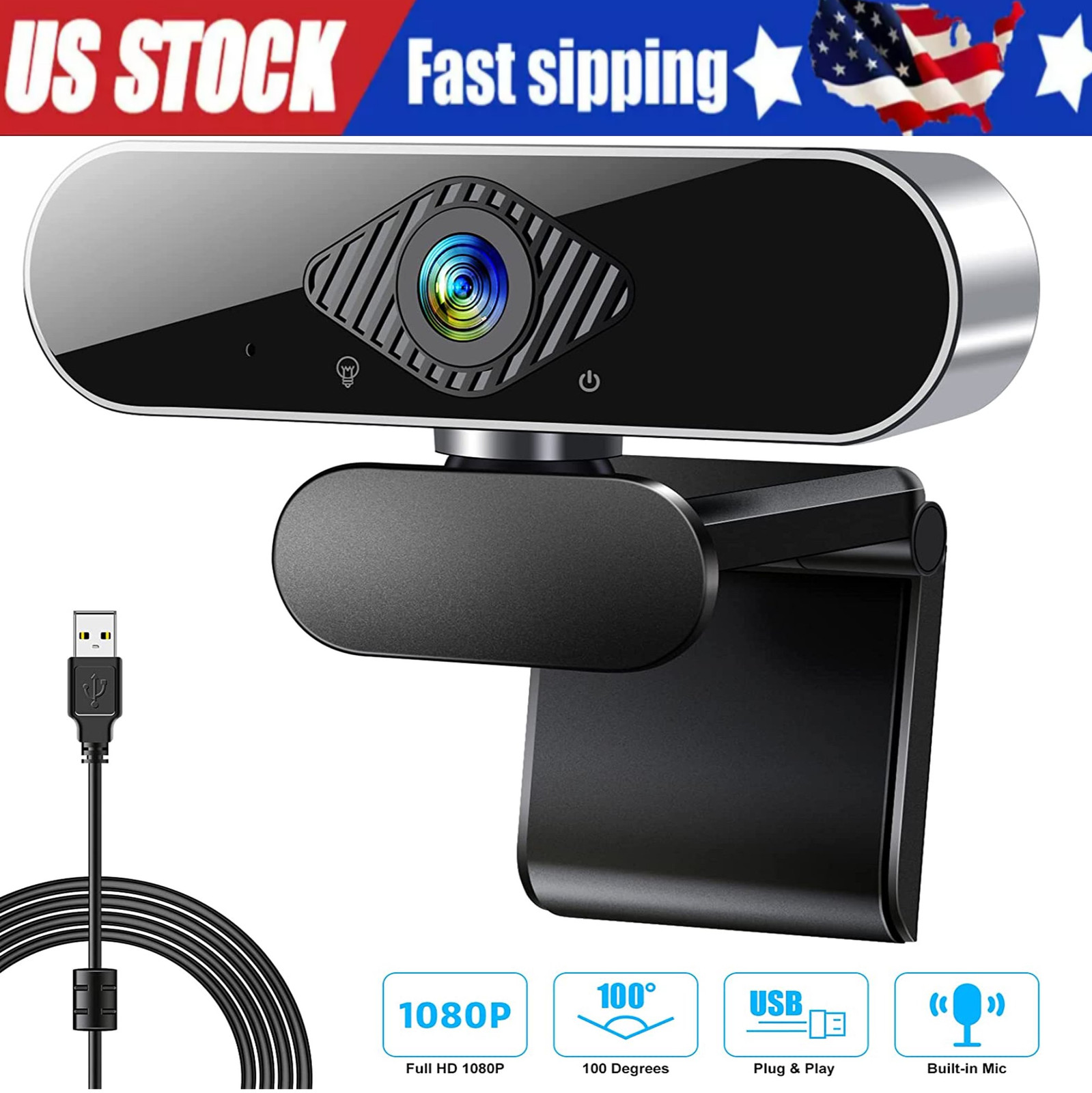 1080P Full HD USB Webcam for PC Desktop,Laptop Web Camera with Microphone LOT 1080P Full HD USB Webcam for PC Desktop,Laptop Web Camera with Microphone LOT
