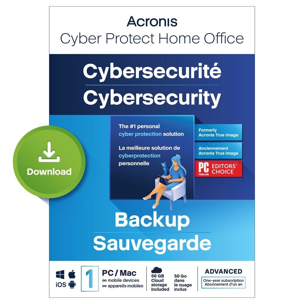 Acronis Cyber Protect Home Office Advanced Edition 1 License 1-Year Subscription