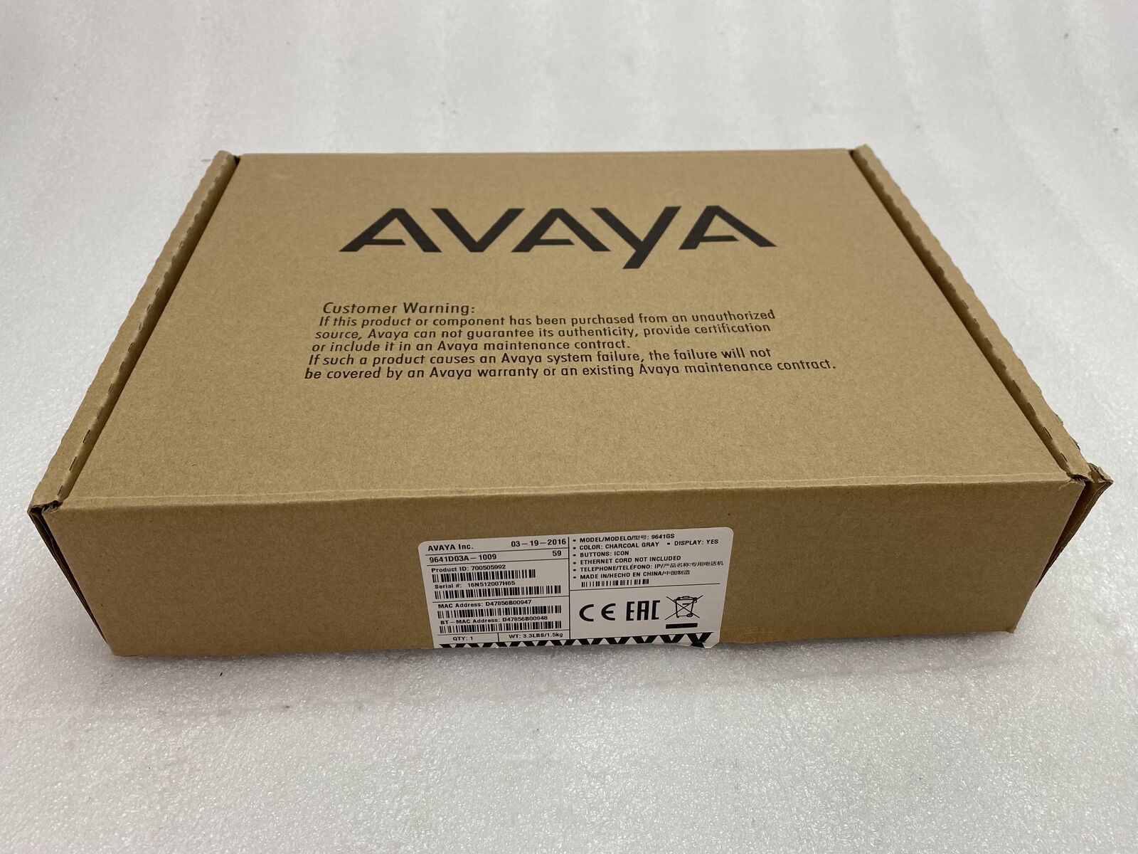 Avaya 9641GS Gigabit IP Phone Touchscreen Office Business Phone (700505992)