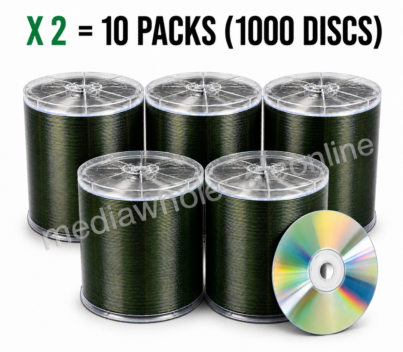 1000 Verbatim CD-R CD Silver Shiny Top 52X 700MB Blank Disc No Logo 10x100pk 1000 Verbatim CD-R CD Silver Shiny Top 52X 700MB Blank Disc No Logo 10x100pk