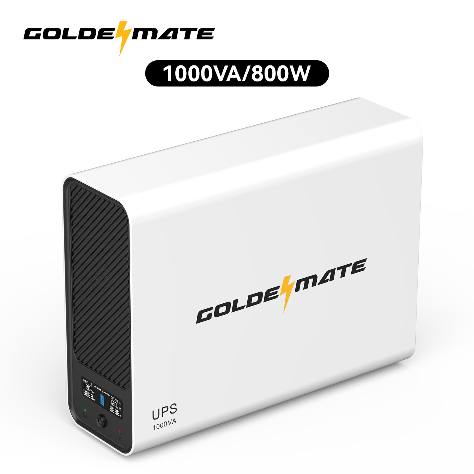 Goldenmate 800W LiFePO4 UPS Backup Battery White Pure Sine Wave (White) Goldenmate 800W LiFePO4 UPS Backup Battery White Pure Sine Wave (White)