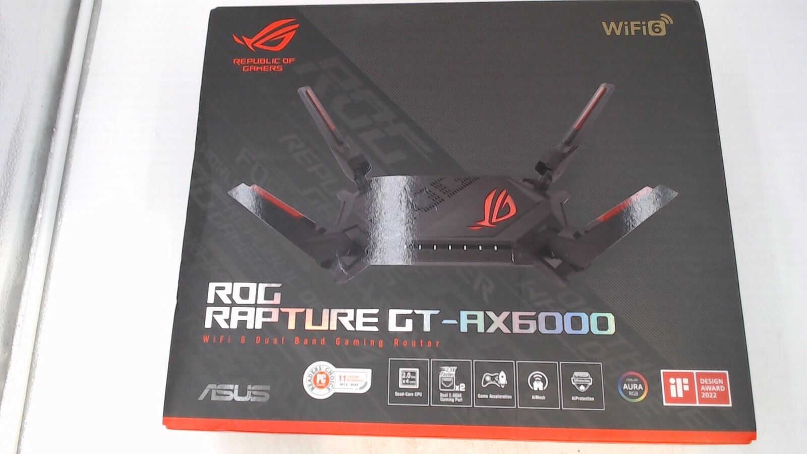 ASUS ROG Rapture WiFi 6 AX Gaming Router (GT-AX6000) Dual 2.5G WAN/LAN Ports