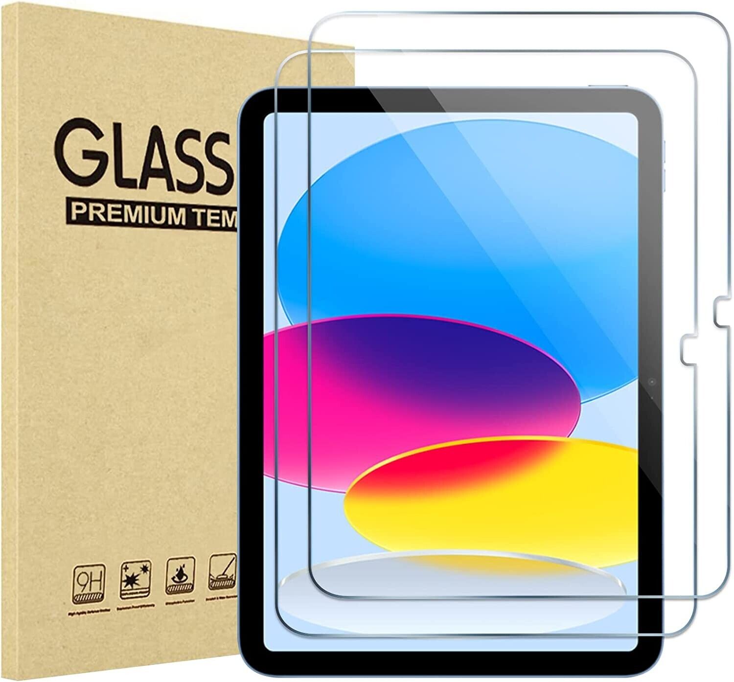 2X For Apple iPad 10th Gen 2022 10.9 inch HD Premium Tempered Screen Protector