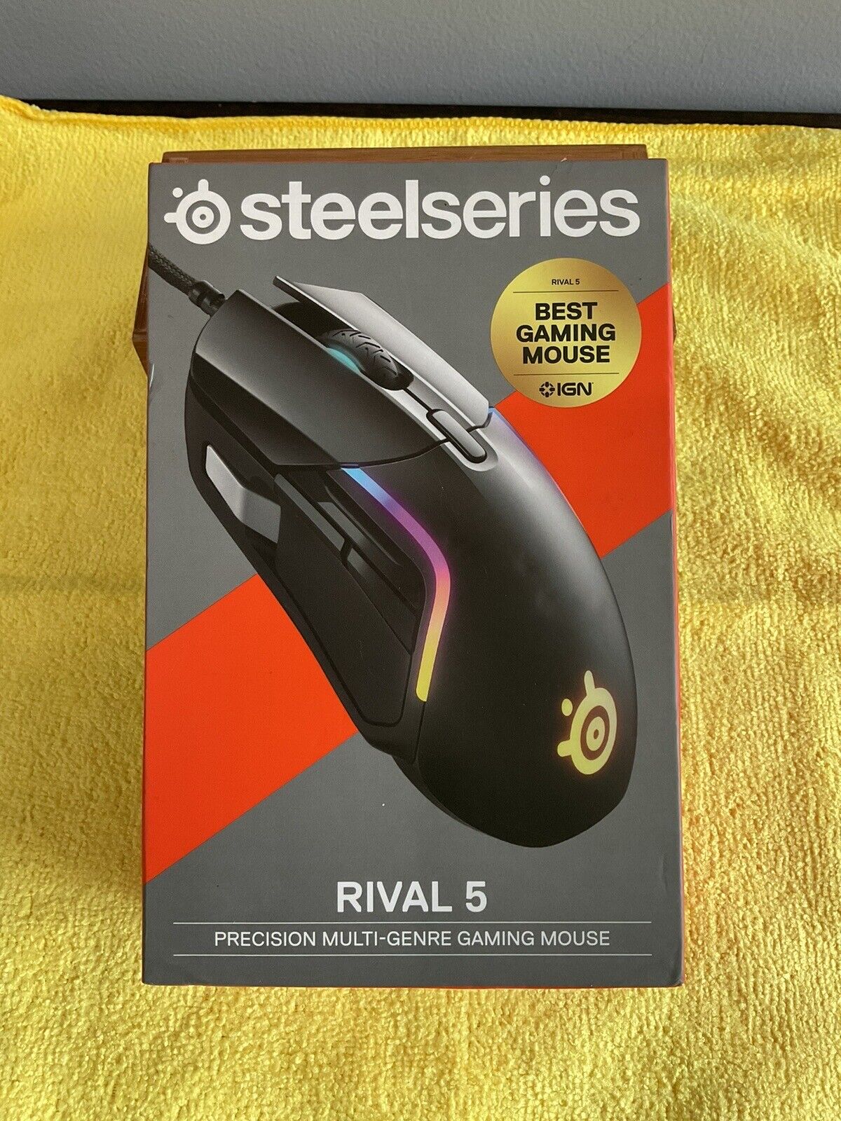 SteelSeries - Rival 5 Wired Optical Gaming Mouse with RGB Lighting Black New