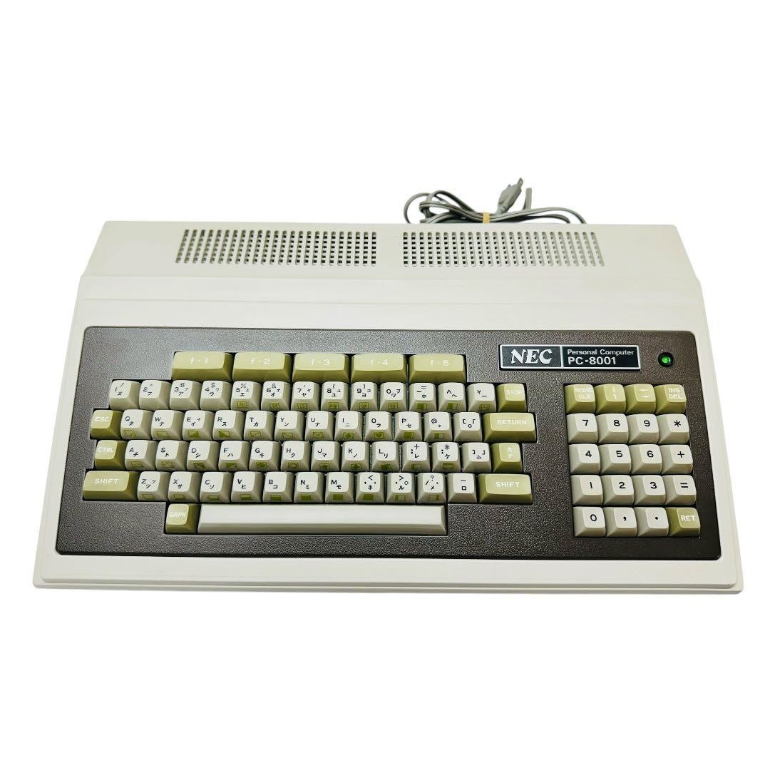 NEC PC-8001 Personal Computer Keyboard Vintage Retro PC Power Checked 100V Japan