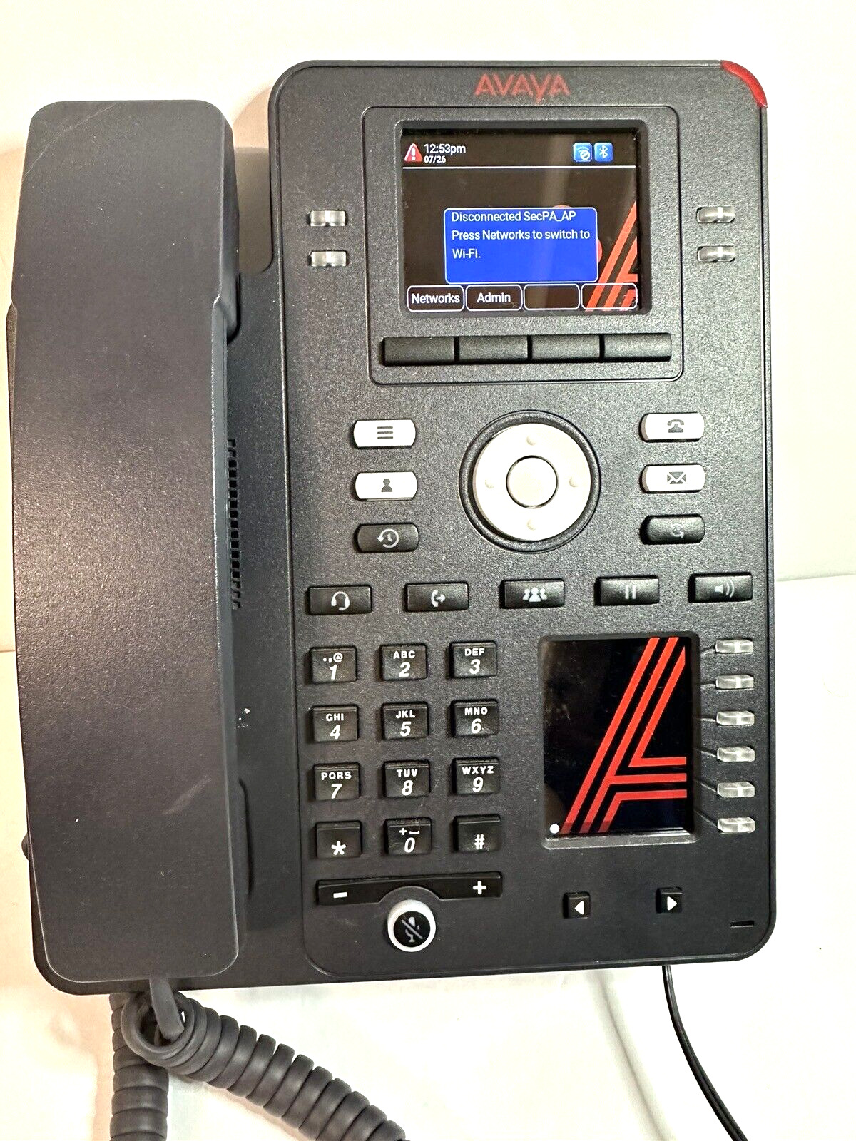 Avaya Phone J15906 6-Line IP Phone #700512394 (no power cord) tested Work Office