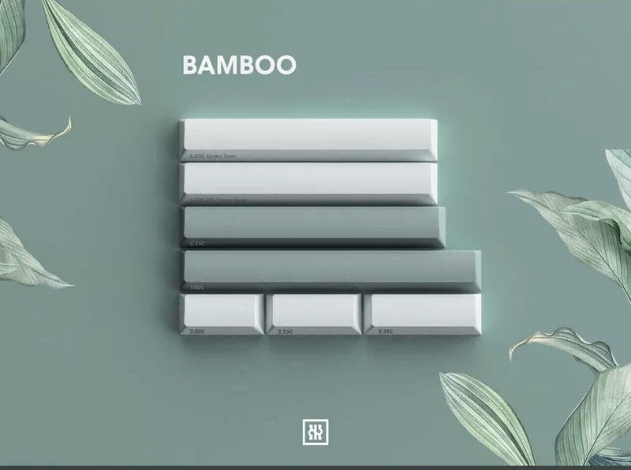 GMK Botanical Bamboo Kit (Spacebars) Doubleshot Keycap Keyset SEALED
