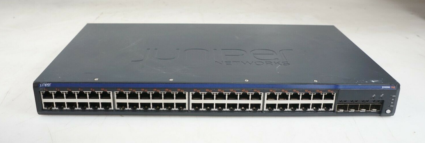 Juniper Networks EX2200-48P-4G 48x RJ45 PoE+ 4x SFP Switch