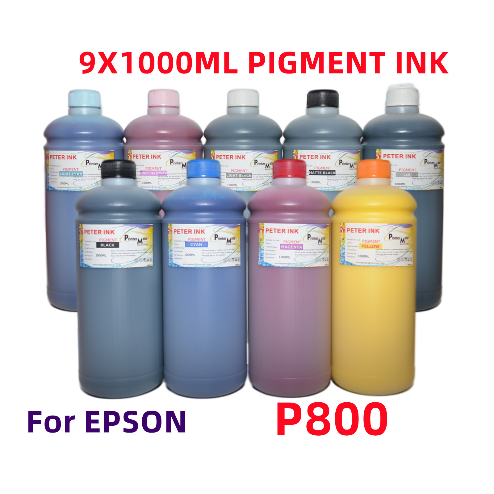 9X1Liter Premium Pigment refill ink for SureColor SC P800 Printer T850 *