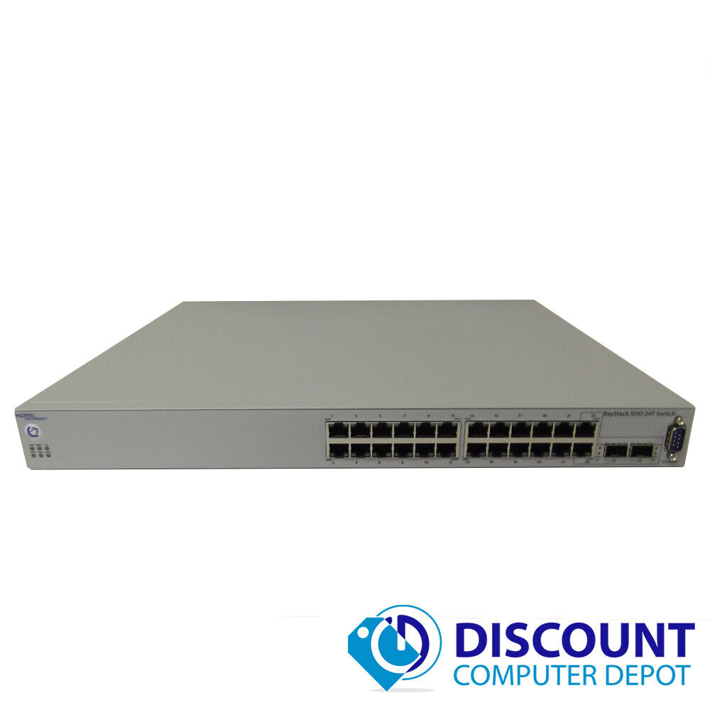 Avaya Nortel Baystack 5510-24T 24 Port Gigabit Ethernet Network Switch 2x SFP