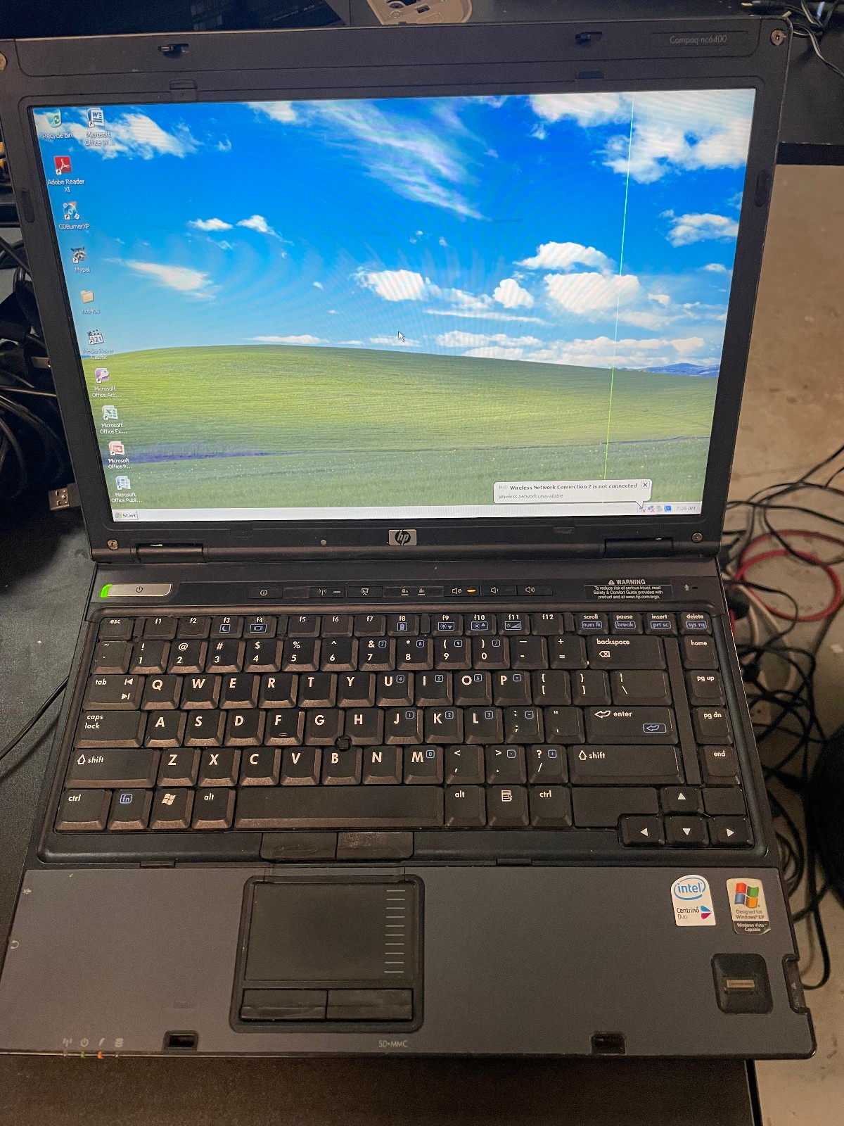 Vintage HP Compaq nc6400 Laptop – Windows XP Pro – Works – Charger Included Vintage HP Compaq nc6400 Laptop – Windows XP Pro – Works – Charger Included