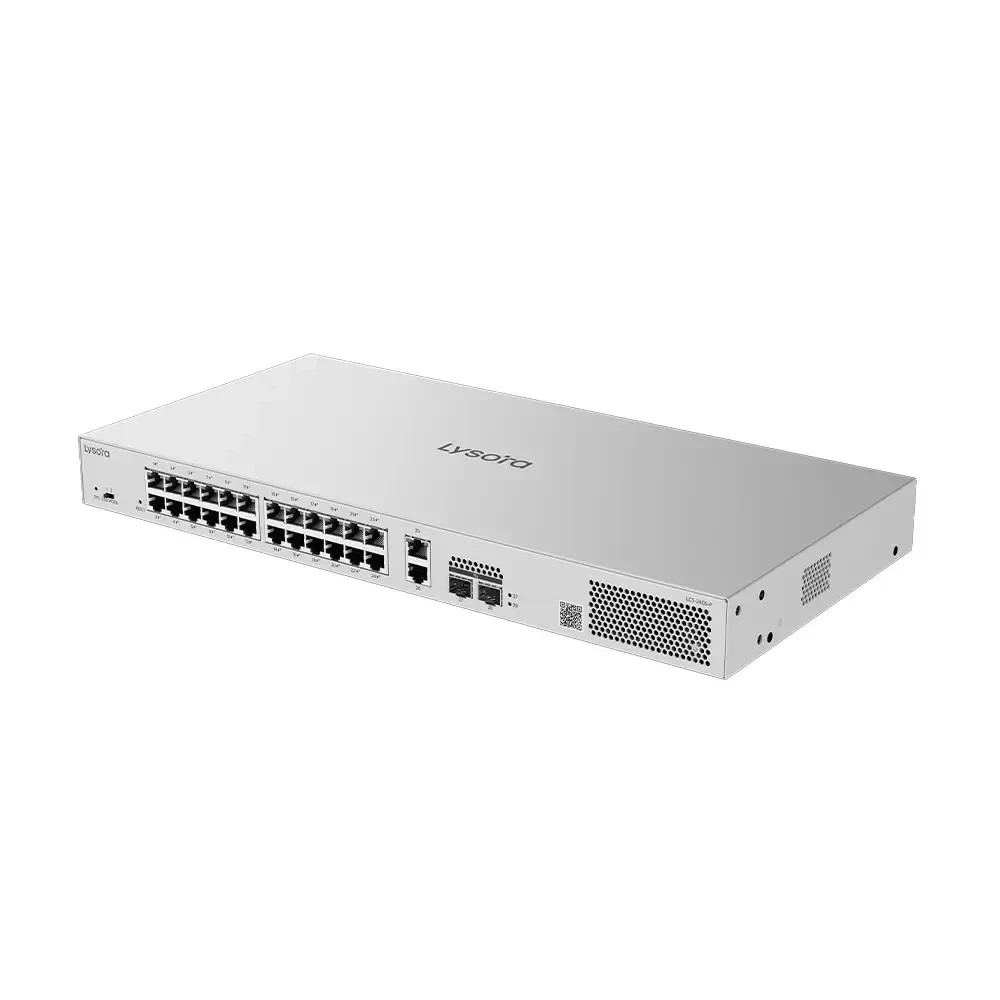 Lysora LCS-24GS-P 24-Port Gigabit Cloud Managed PoE Switch with 2 SFP Uplinks Lysora LCS-24GS-P 24-Port Gigabit Cloud Managed PoE Switch with 2 SFP Uplinks